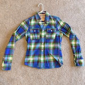 Men’s Hollister Long Sleeve Plaid Button Down Flannel